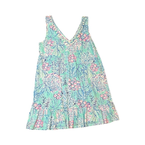 Lilly Pulitzer Camilla Swing Pom-Pom Floral Ruffle Printed Dress - Picture 4 of 5